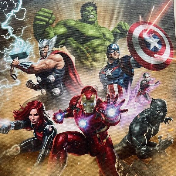 Marvel Avengers Characters Comic Wall Canvas - Picture 2 of 3